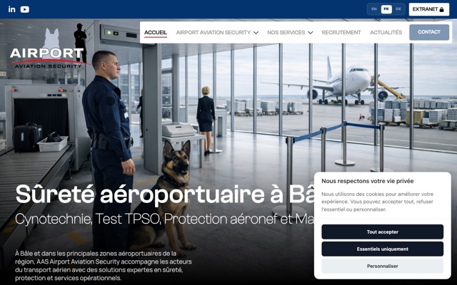 Aperçu du site de AAS