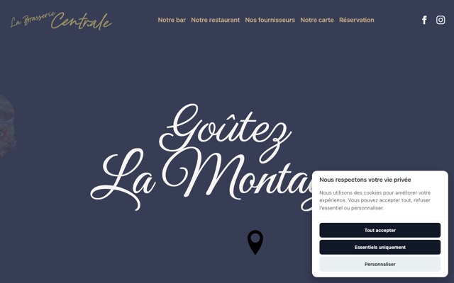 Aperçu du site de Brasserie L'Affiche