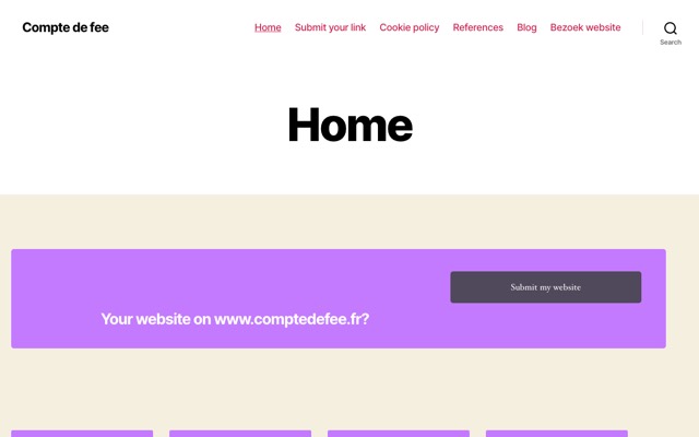 Aperçu du site de Compte de Fée