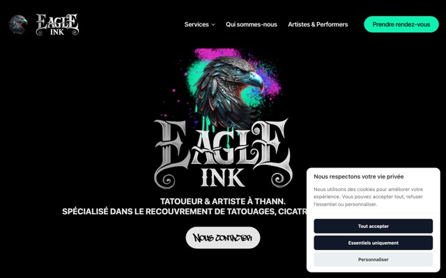 Aperçu du site de Eagle Ink