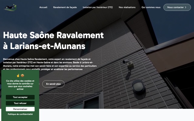 Aperçu du site de Haute-Saône Ravalement