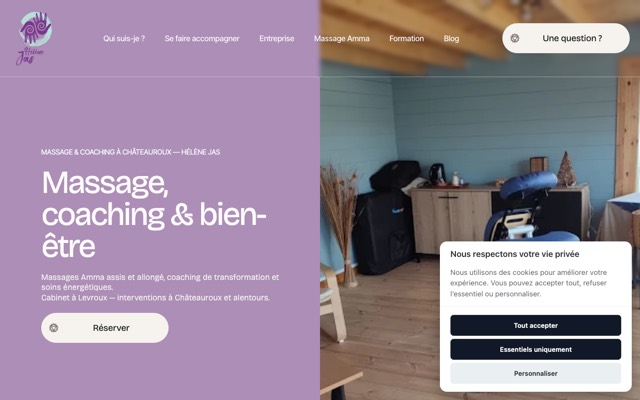 Aperçu du site de Hélène Jas