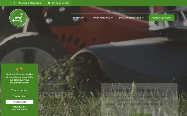 Aperçu du site de JM Tabaran Paysagistes