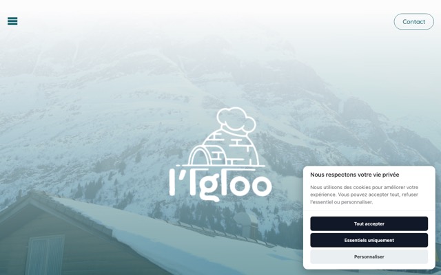 Aperçu du site de L'Igloo Restaurant