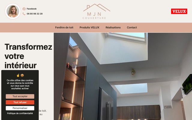 Aperçu du site de MJN Couverture