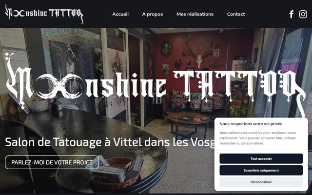 Aperçu du site de Moonshine Tattoo