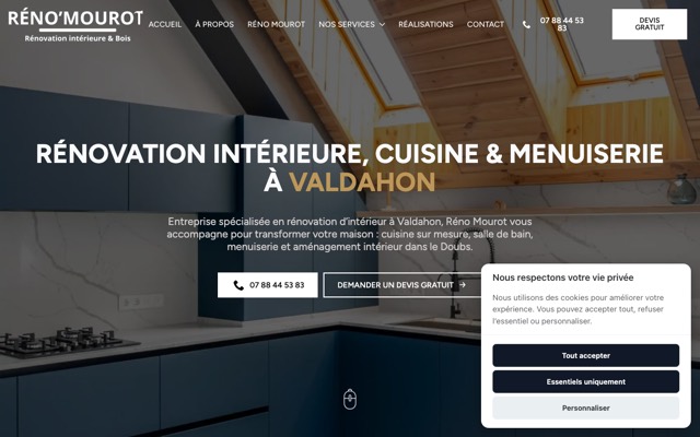 Aperçu du site de Réno Mourot