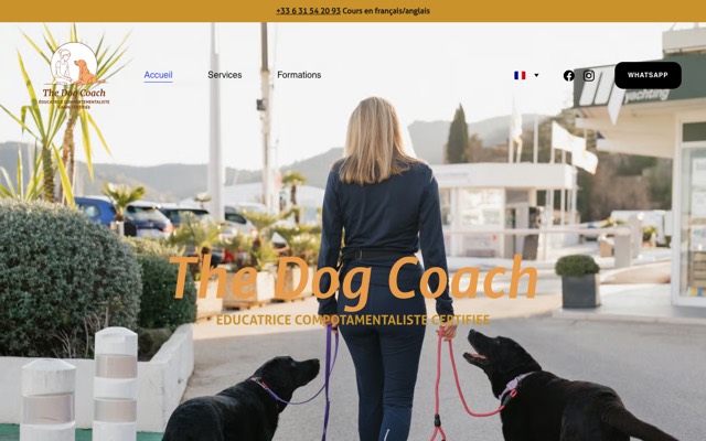 Aperçu du site de The Dog Coach